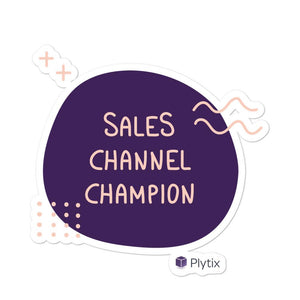 Sales Channel Champion Bubble Sticker, Purple