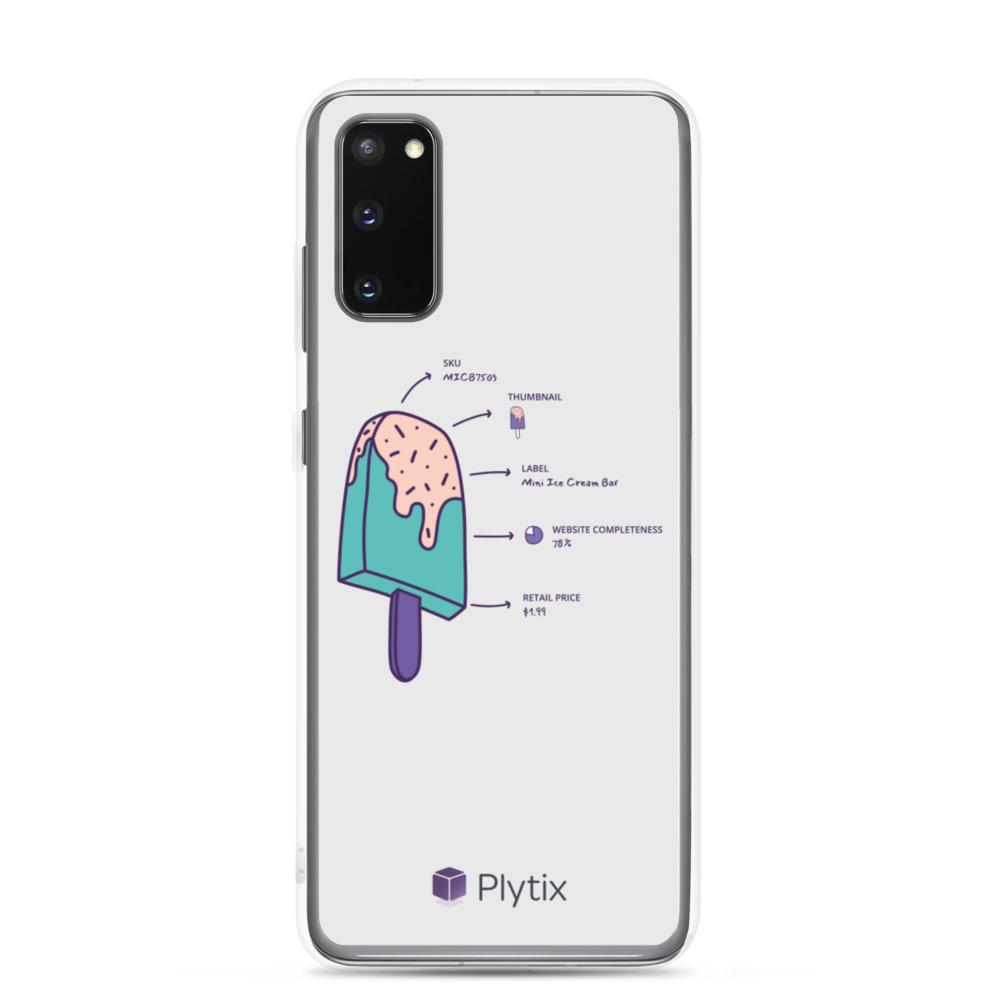Samsung Phone Case, Ice Cream Graphic, Grey