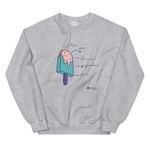 Ice Cream Sweatshirt, Grey, Unisex, M