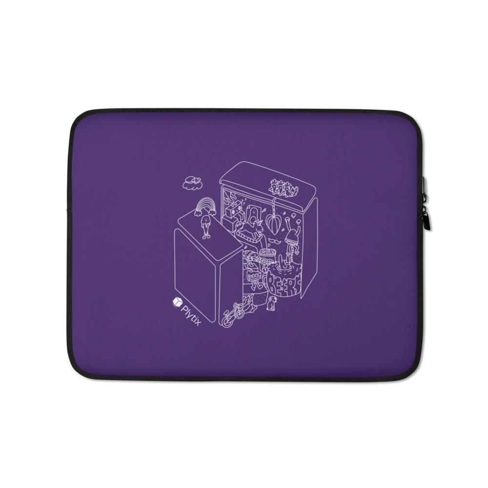 Plytix World Laptop Sleeve, Purple