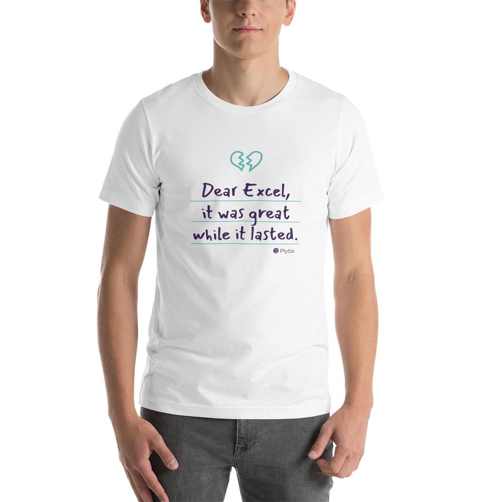 "Dear Excel" T-Shirt, Short-Sleeve, White, Unisex, XL