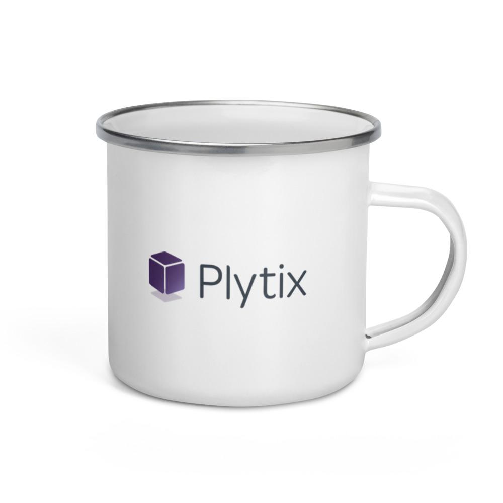 Plytix Logo Mug, White, Enamel