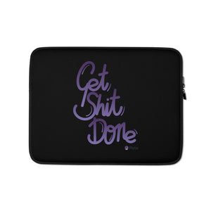 "Get Shit Done" Laptop Sleeve, Black