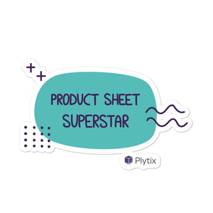 "Product Sheet Superstar" Bubble Sticker, Green 5.5x5.5in