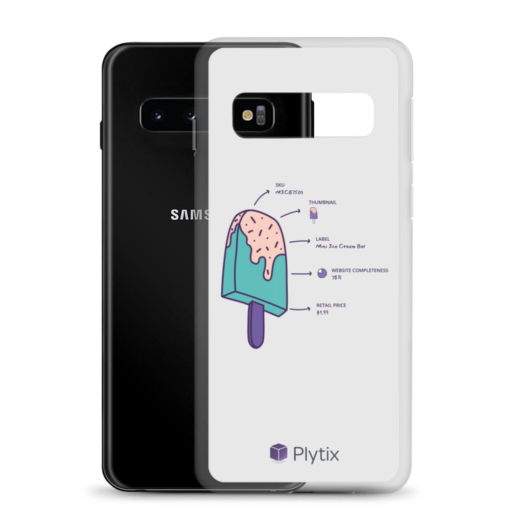 Samsung Phone Case, Ice Cream Graphic, Grey