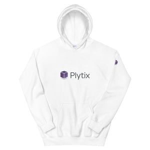 Plytix Logo Hoodie, White, Unisex, M