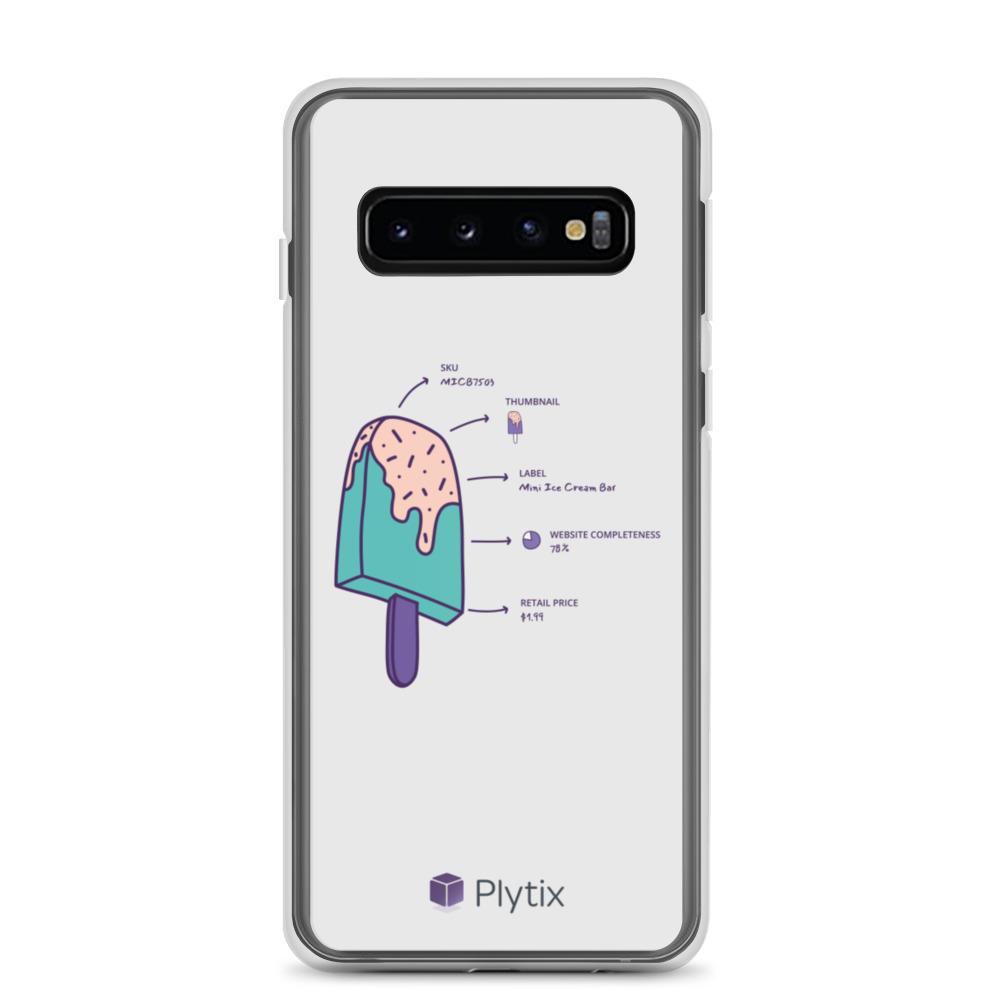 Samsung Phone Case, Ice Cream Graphic, Grey