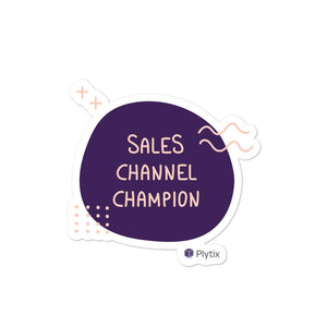 Sales Channel Champion Bubble Sticker, Purple