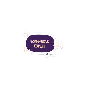 Ecommerce Expert Bubble Sticker, Purple, 3x3in