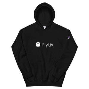 Plytix Logo Hoodie, Black, Unisex, 3XL