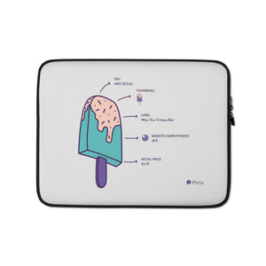 Ice Cream Laptop Sleeve, White