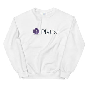 Plytix Logo Sweatshirt, White, Unisex, 3XL