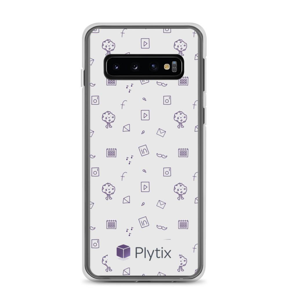 Samsung Galaxy Phone Case - Plytix Social Graphic, Grey