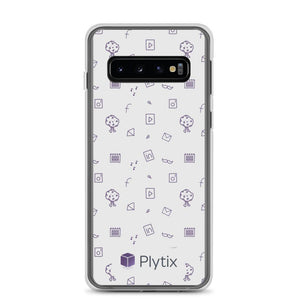 Samsung Galaxy S10 Phone Case - Plytix Social Graphic, Grey