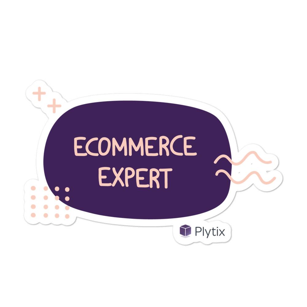 Ecommerce Expert Bubble Sticker, Purple, 5.5x5.5in