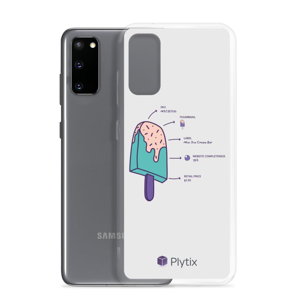 Samsung Phone Case, Ice Cream Graphic, Grey