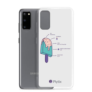 Samsung Phone Case, Ice Cream Graphic, Grey