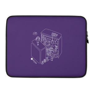 Plytix World Laptop Sleeve, Purple, 15in