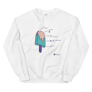 Ice Cream Sweatshirt, White, Unisex