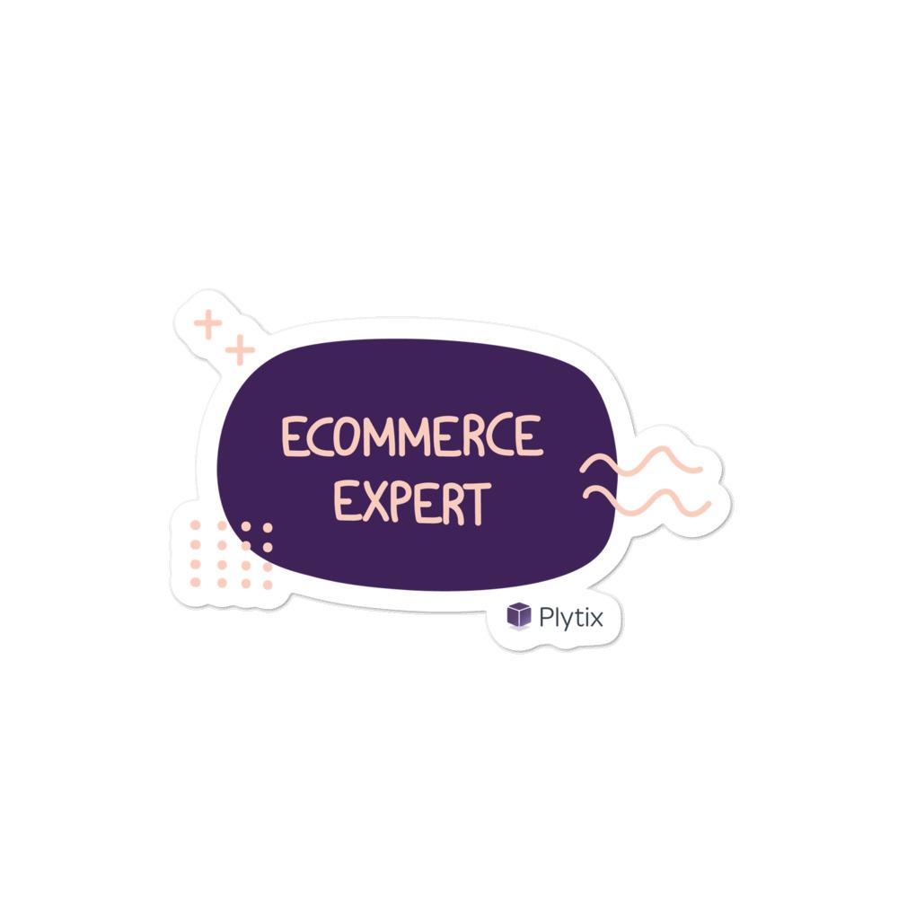 Ecommerce Expert Bubble Sticker, Purple, 4x4in