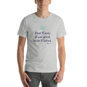 "Dear Excel" T-Shirt, Short-Sleeve, Grey, Unisex