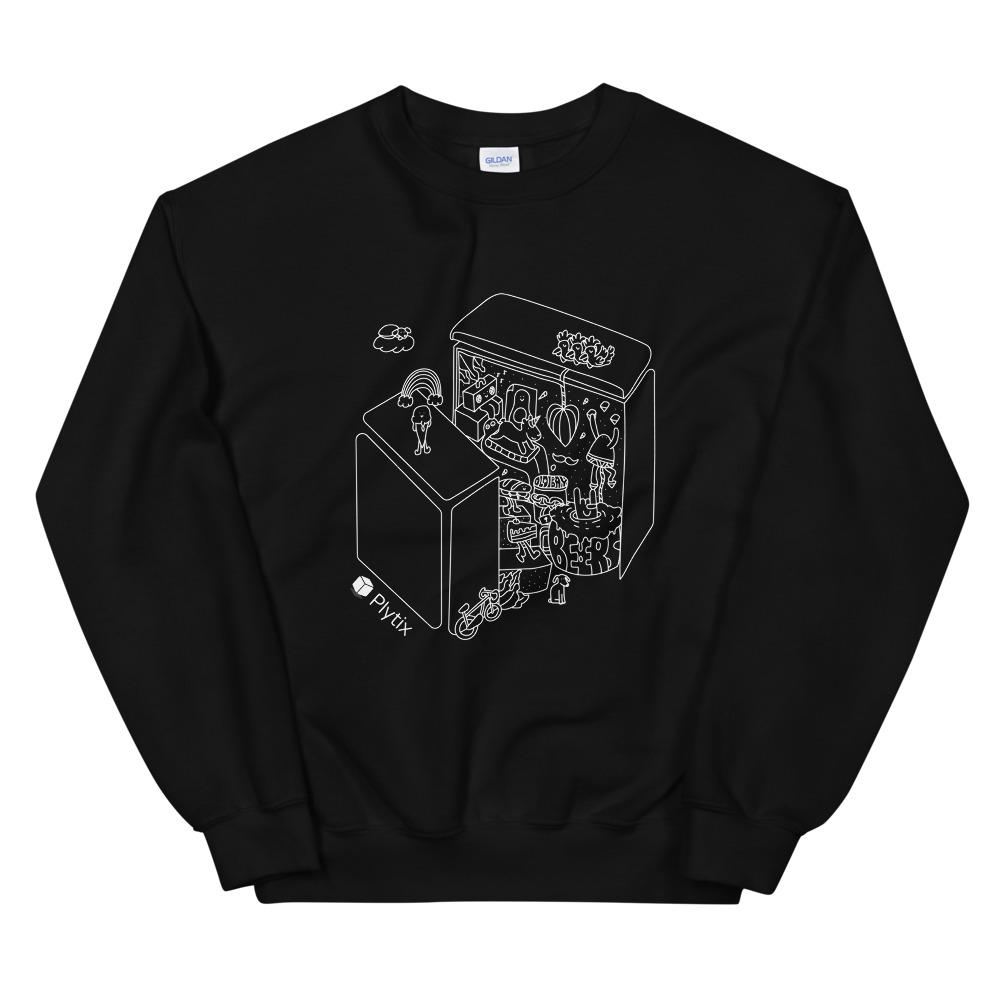 Plytix World Sweatshirt, Black, Unisex, 3XL