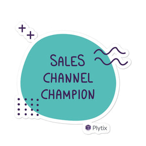 Sales Channel Champion Green Bubble Sticker, 5.5x5.5in