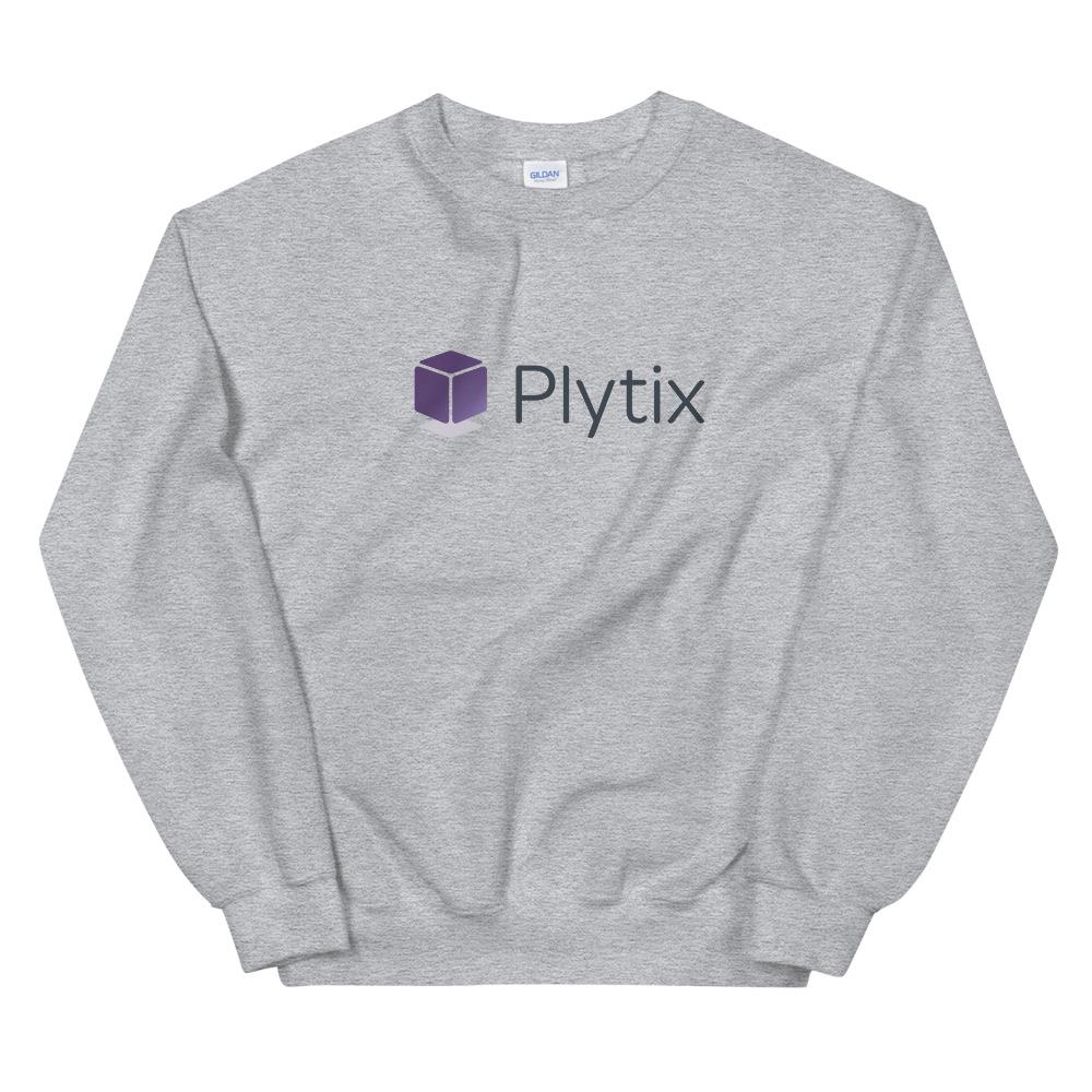 Plytix Logo Sweatshirt, Grey, Unisex, 3XL