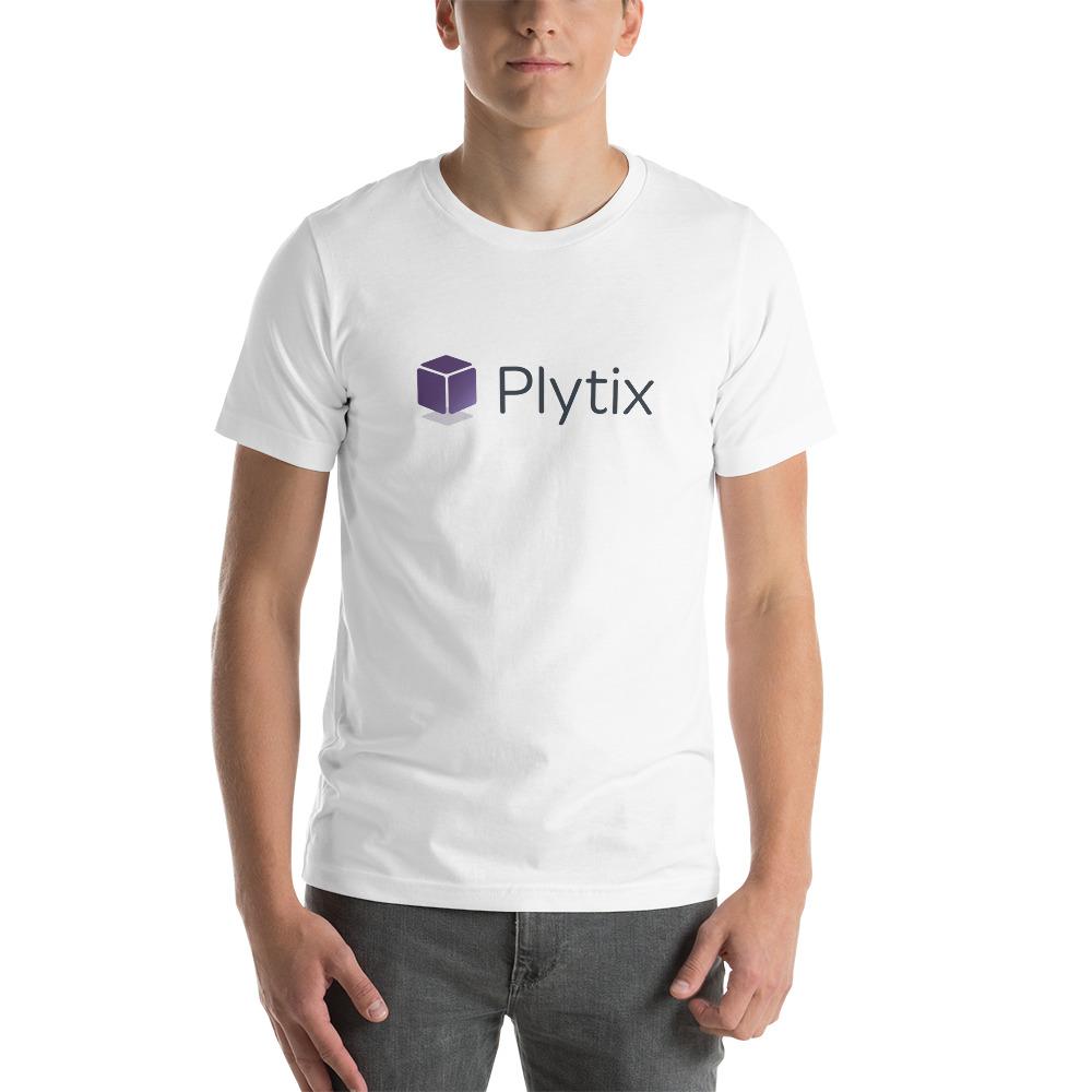 Plytix Logo T-Shirt, Short-Sleeve, White, Unisex, M